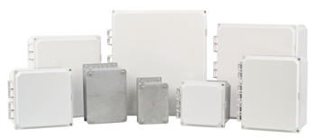 Mounting Flanges Junction Box Polyguard 10x8x4-JOSB Polycarbonate Enclosure Opaque Cover 
